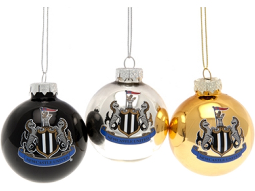 Newcastle United Christmas baubles