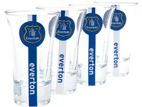 Everton Liverpool shot glasses