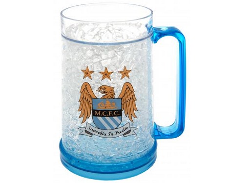 Manchester City glass tankard