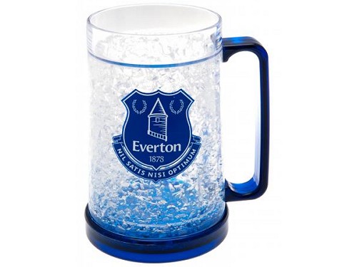 Everton Liverpool glass tankard